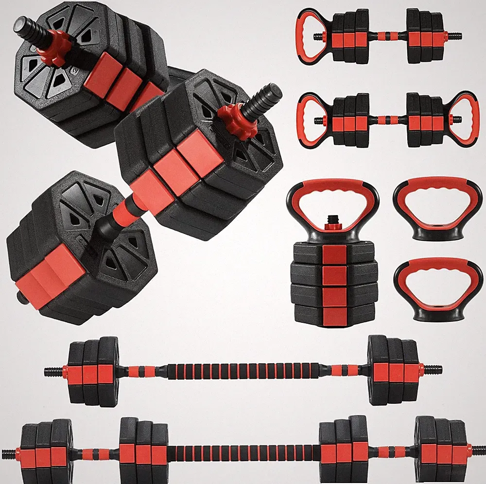 3-In-1 Octagonal Adjustable Dumbbell Set, 44/88Lbsfree Weights Dumbbells with An