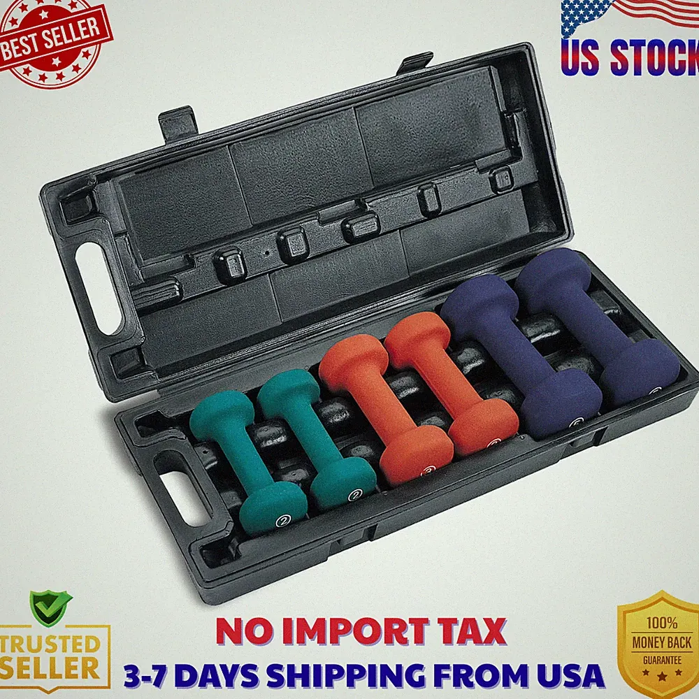 3-Pair Neoprene Dumbbell Set | Marcy NDS-21.1 Small Hand Weight Cardio Non-Slip