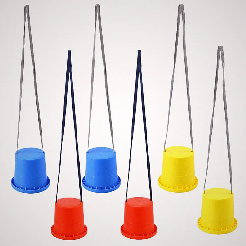 3 Pairs Bucket Stilts Plastic Walking Cups Children Stepper Walking Stilts Ba...