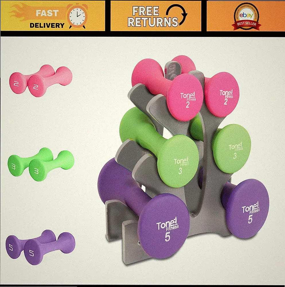 3 Pairs of Adjustable Dumbbells Set - Perfect for Home Gym Workouts & Strength T