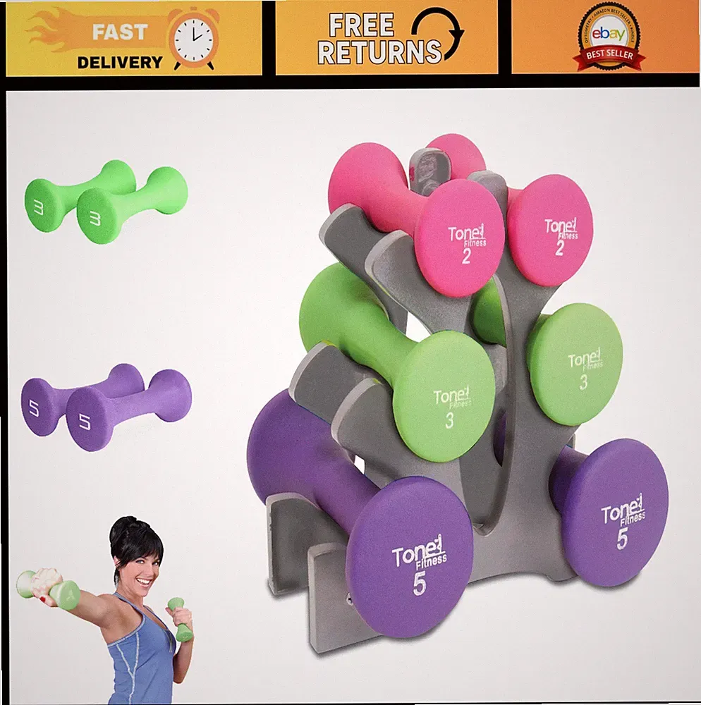 3 Pairs of Dumbbells Set - Adjustable Weights for Home Gym, Strength Training