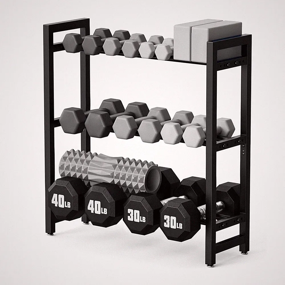 3 Tier Adjustable Dumbbell Rack - Heavy-Duty 450LB Capacity Wei... USA FAST SHIP