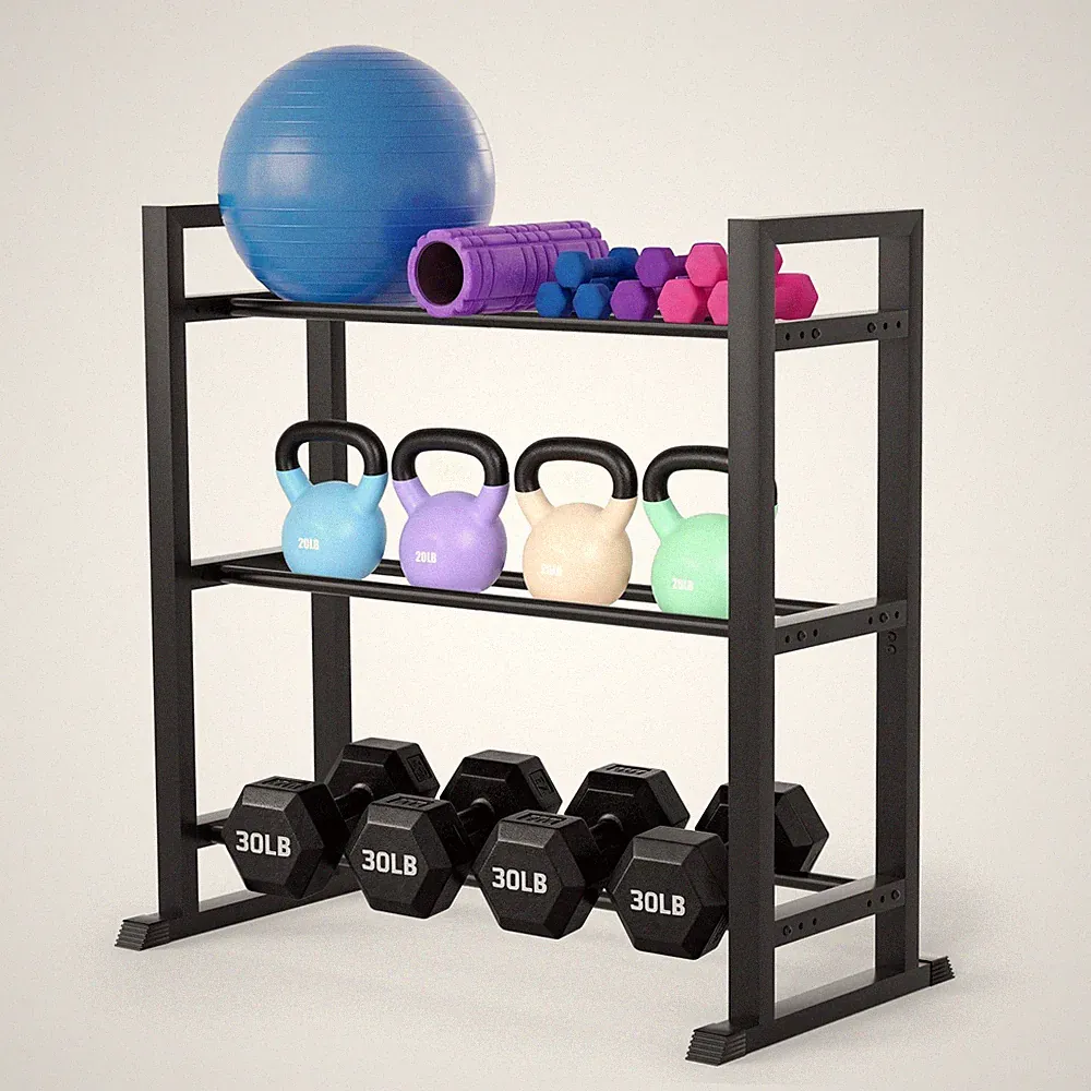 3 Tier Adjustable Dumbbell Rack - Weight Rack for Home Gym Dumbbells to 450 l...