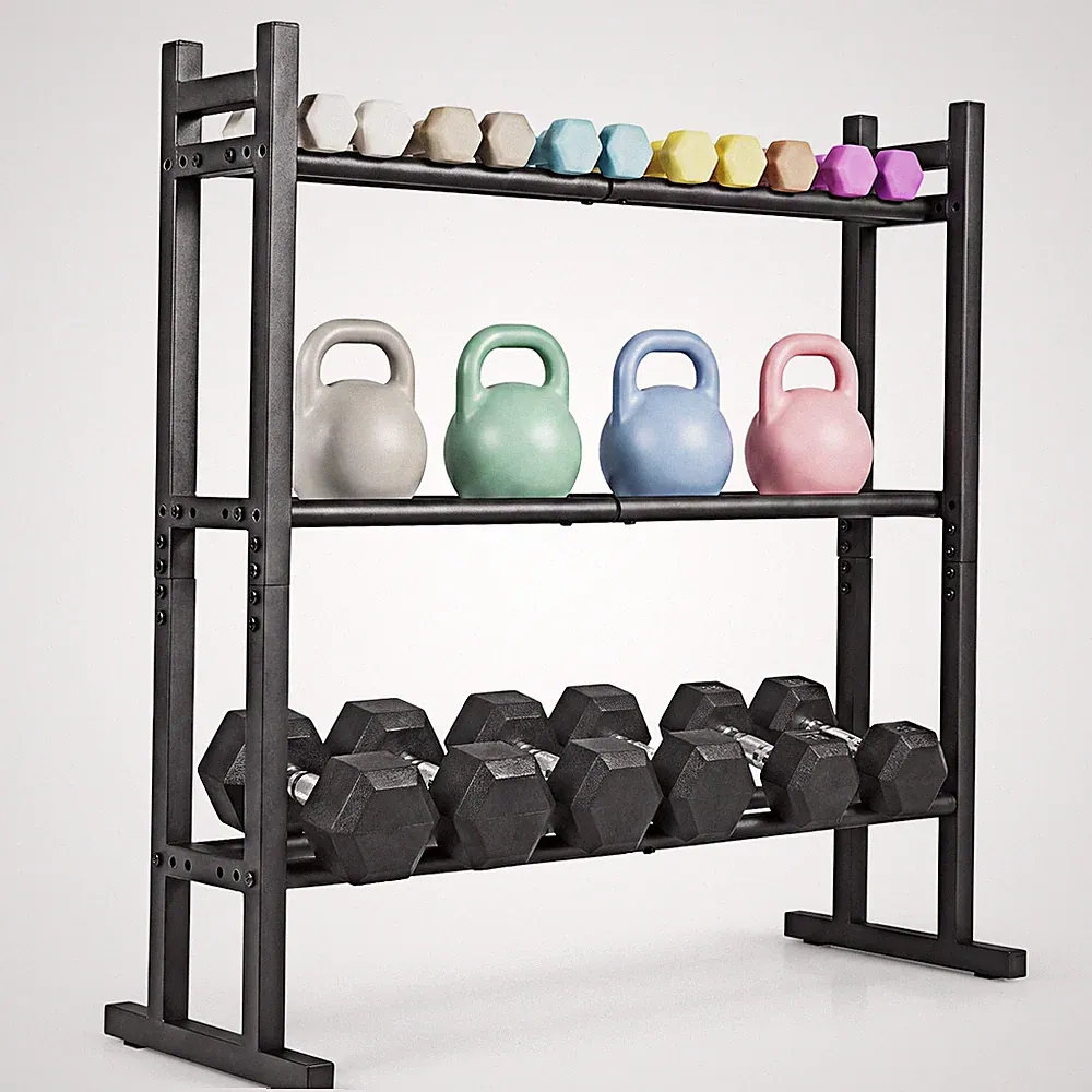 3-Tier Dumbbell Rack, 529LB Capacity Heavy-Duty Adjustable Weight Rack Stand