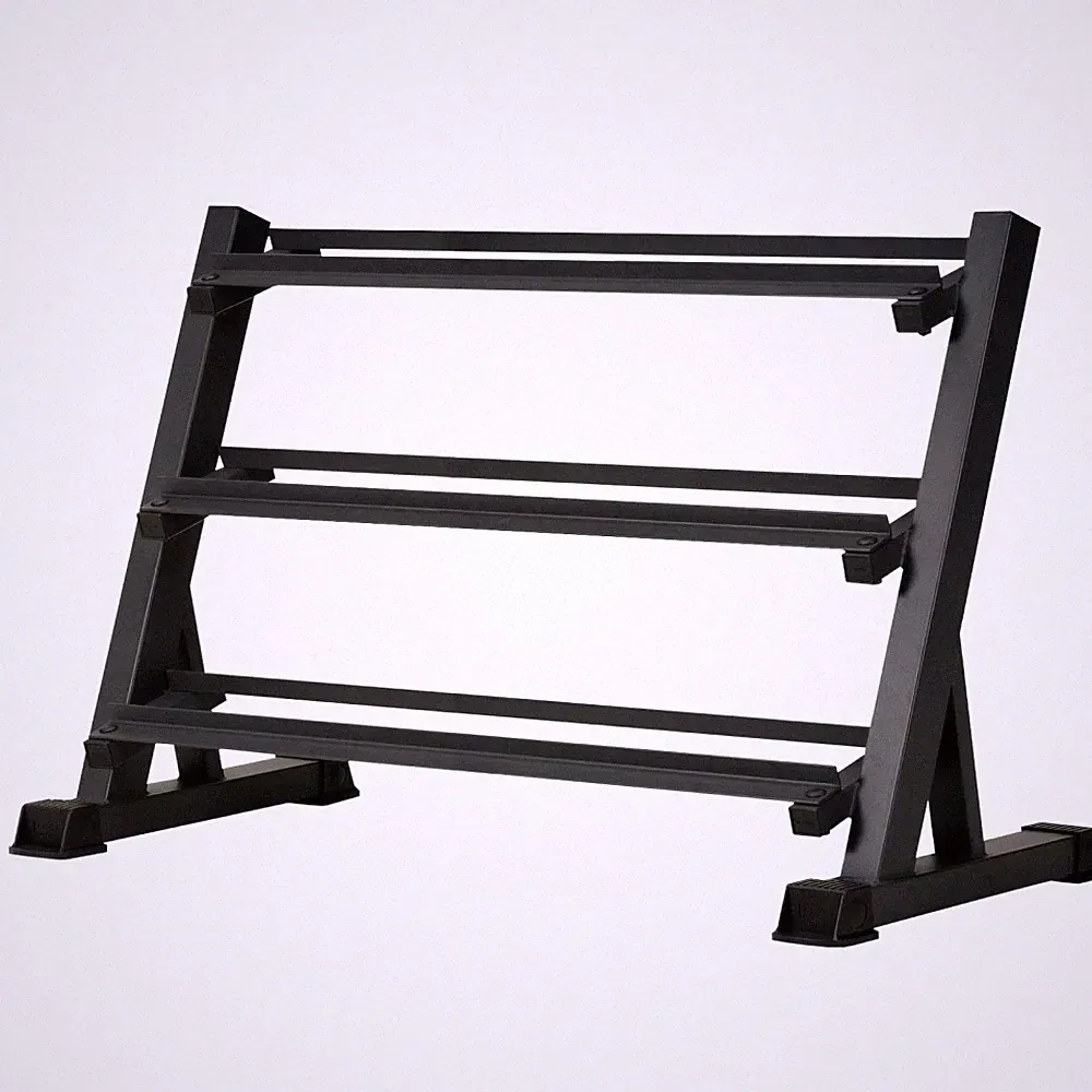3-Tier Dumbbell Rack - Holds 5-50LB Weights, 1100LB Capacity, Home Gym Storage
