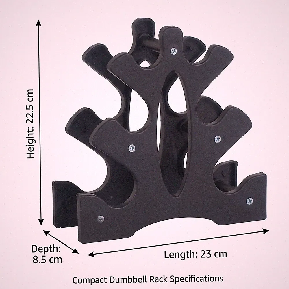 3 Tier Dumbbell Rack Stable Triangle Structure Weight Storage Stand for Home Gym