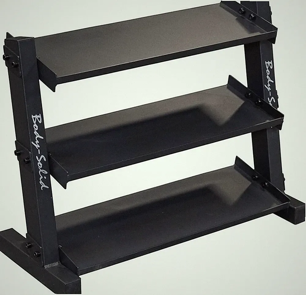 3-Tier Dumbbell Rack Storage 12 Pairs Neoprene/Vinyl Dumbbells 1-15 lbs