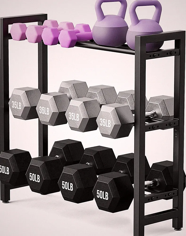 3 Tier Dumbbell Rack, Weight Rack for Home Gym