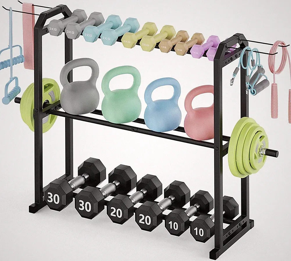 3 Tier Dumbbell Rack Weight Rack Heavy Duty Weight Storage Organizer for Home...
