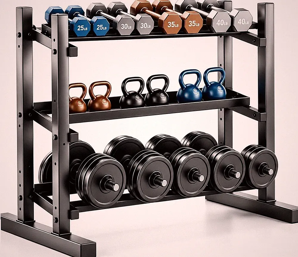3-Tier Professional Dumbbell Rack, Commercial Grade Dumbbell Storage Rack,1300Lb
