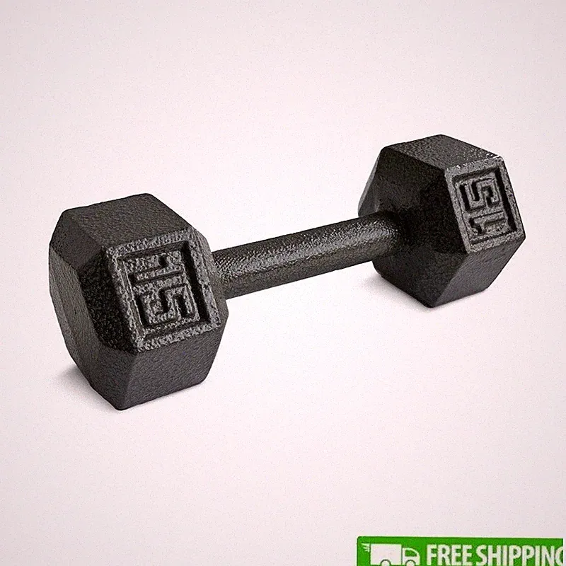 30 lb Cast Iron Dumbbells Home Gym Strength Training Adjustable Weight Pair US