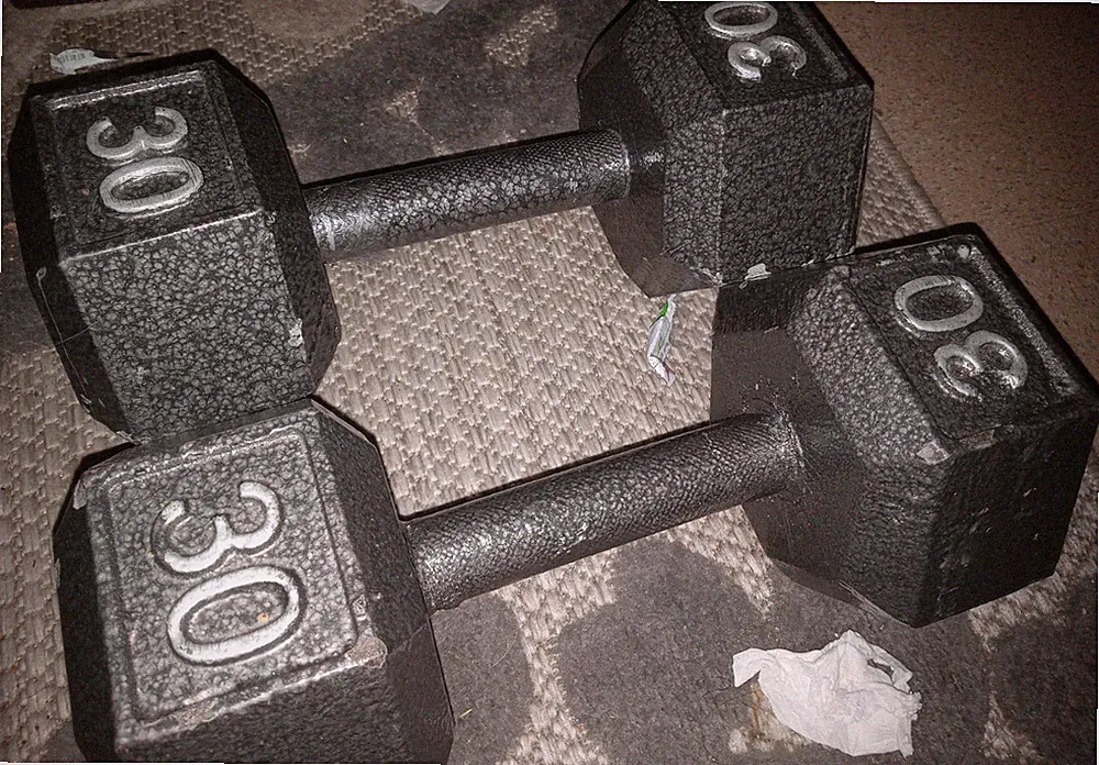 30 lbs dumbell set X2