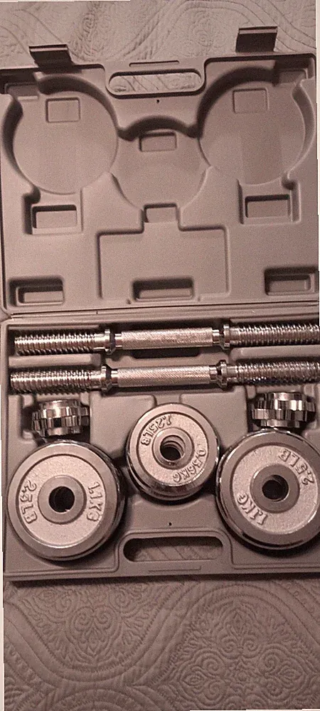30lbs Adjustable Dumbbell Set With Carry Case - mint condition