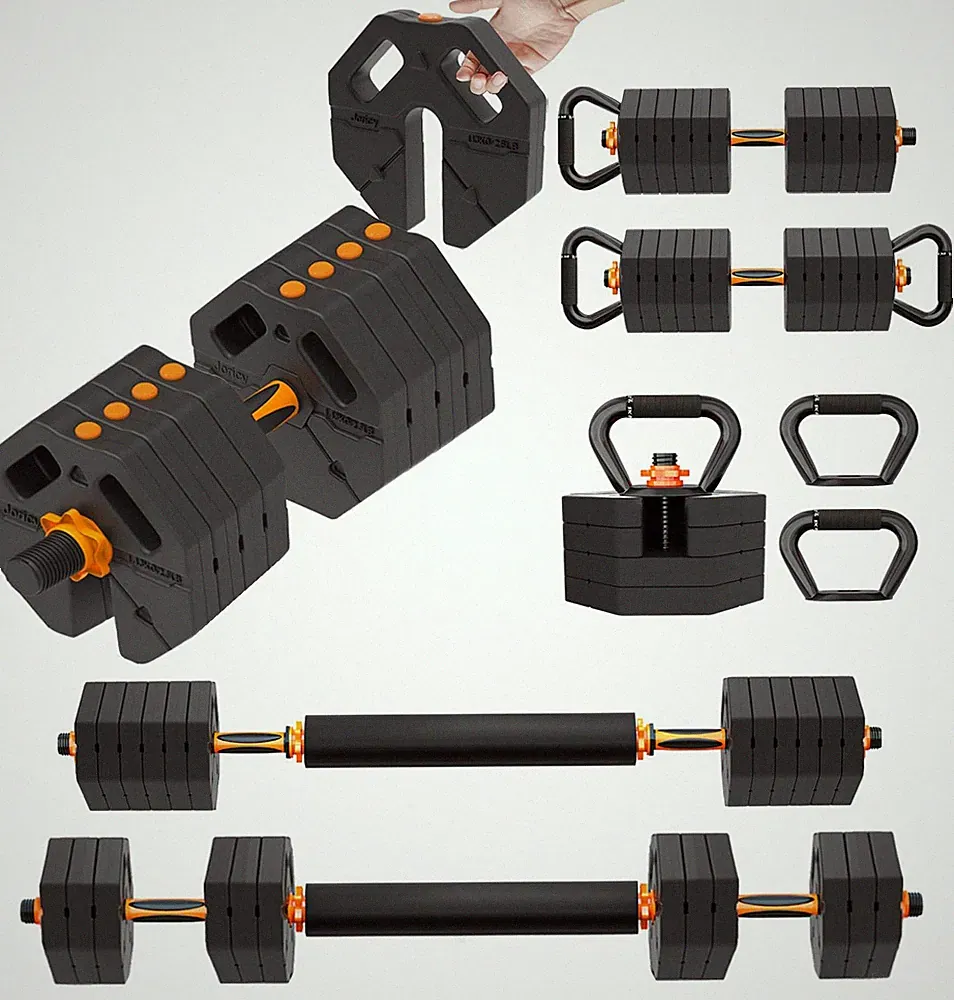 30LBS Dumbbell Set, Adjustable Dumbbells Set Weights for Home Gym with Upgrad...