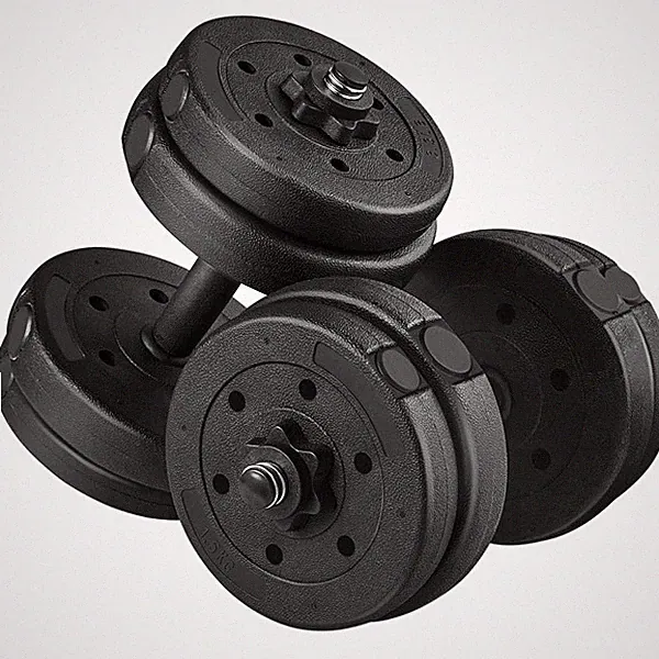 33 lb Dumbbell Set Adjustable Dumbbell Weights w/Anti-Roll Shell for Home Gym