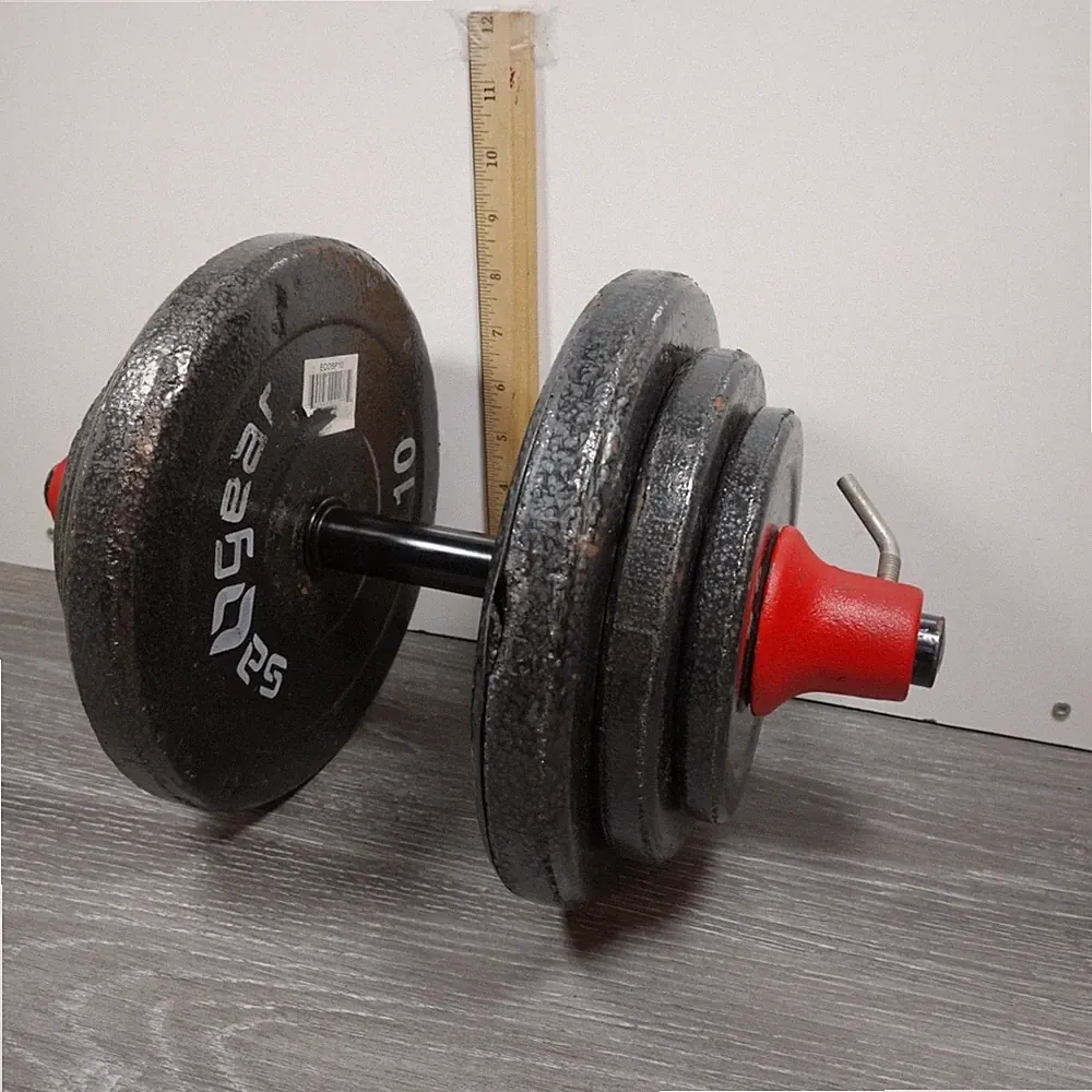 35 LB Weights Dumb Bell Set Home Body Fitness Barbell Plates Arms Biceps Muscles
