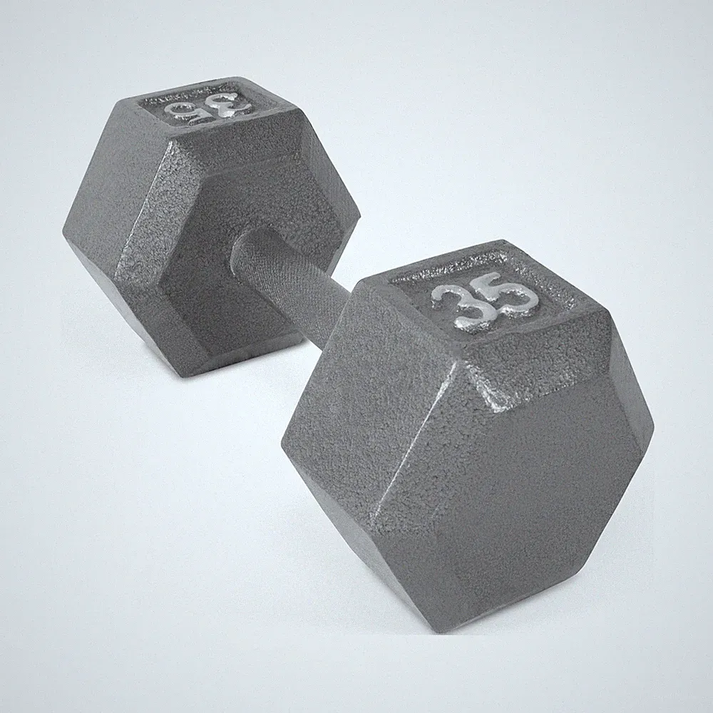 35lb Cast Iron Hex Dumbbell, Single