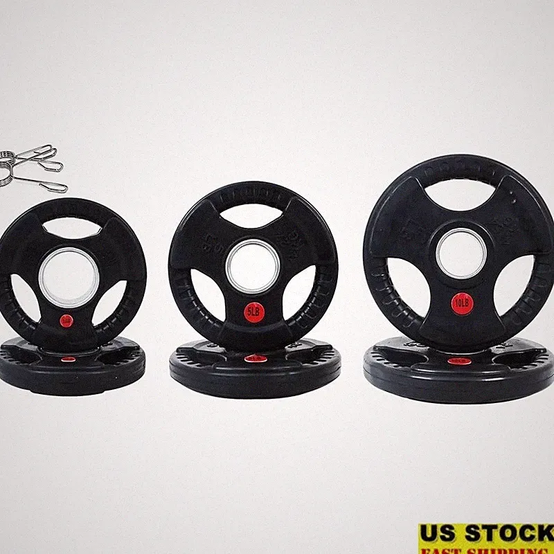 35LB Weight Plate Set Solid Cast Iron Olympic Barbell Dumbbell Training New