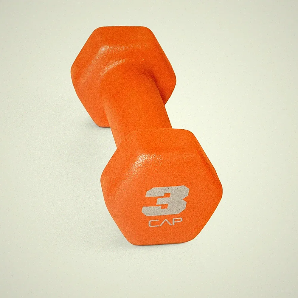 3lb Neoprene Dumbbell - Single Orange Weight for Fitness & Training