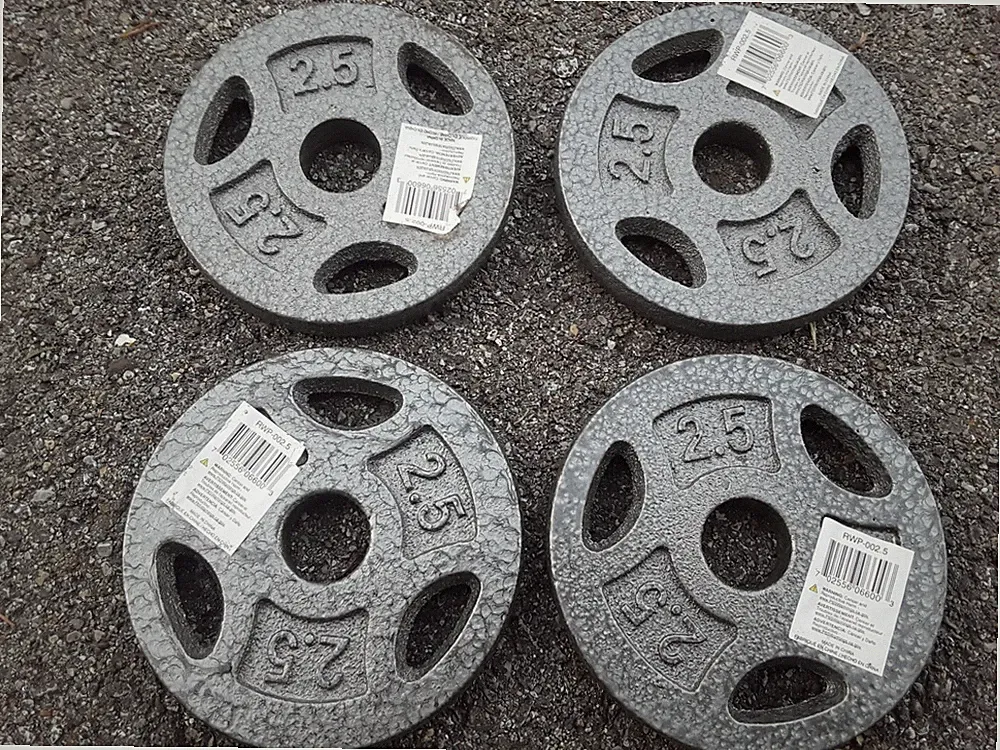 4 CAP Standard 1" Free Weight Plates 2.5 lb 10 lbs Set Gym Barbells Dumbbells