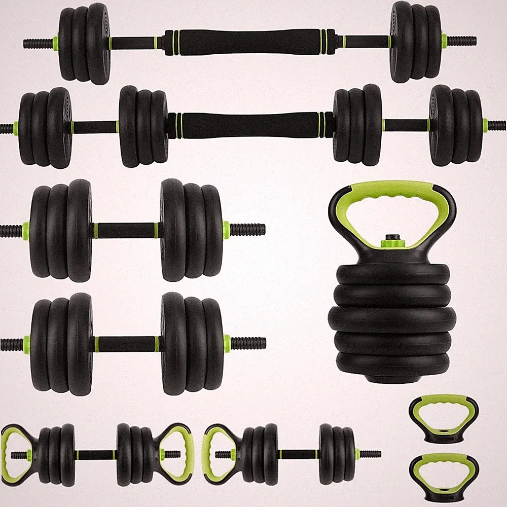 4-in-1 Adjustable 88LB Dumbbell Set Converts To Barbell Kettlebell Push Up Stand