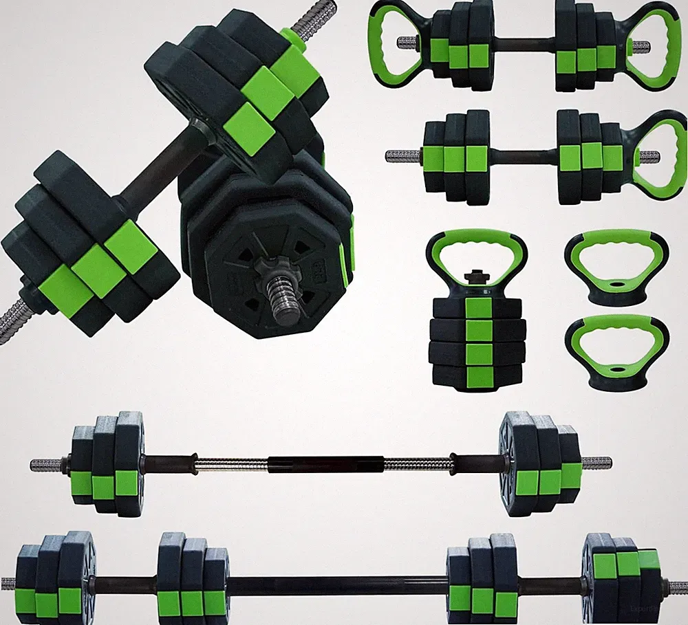 4-in-1 Adjustable Dumbbell Kettlebell Set Strength Training Fitness Equipment