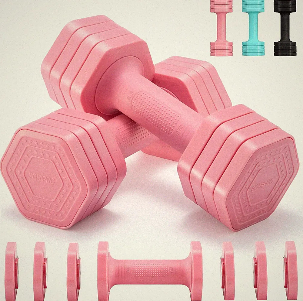 4-in-1 Adjustable Dumbbell Set 2-5 lbs Women Home Gym Workout Weights