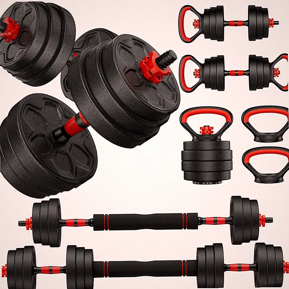 4-in-1 Adjustable Dumbbell Set, 20-90 lbs Free Weights for Home Gym
