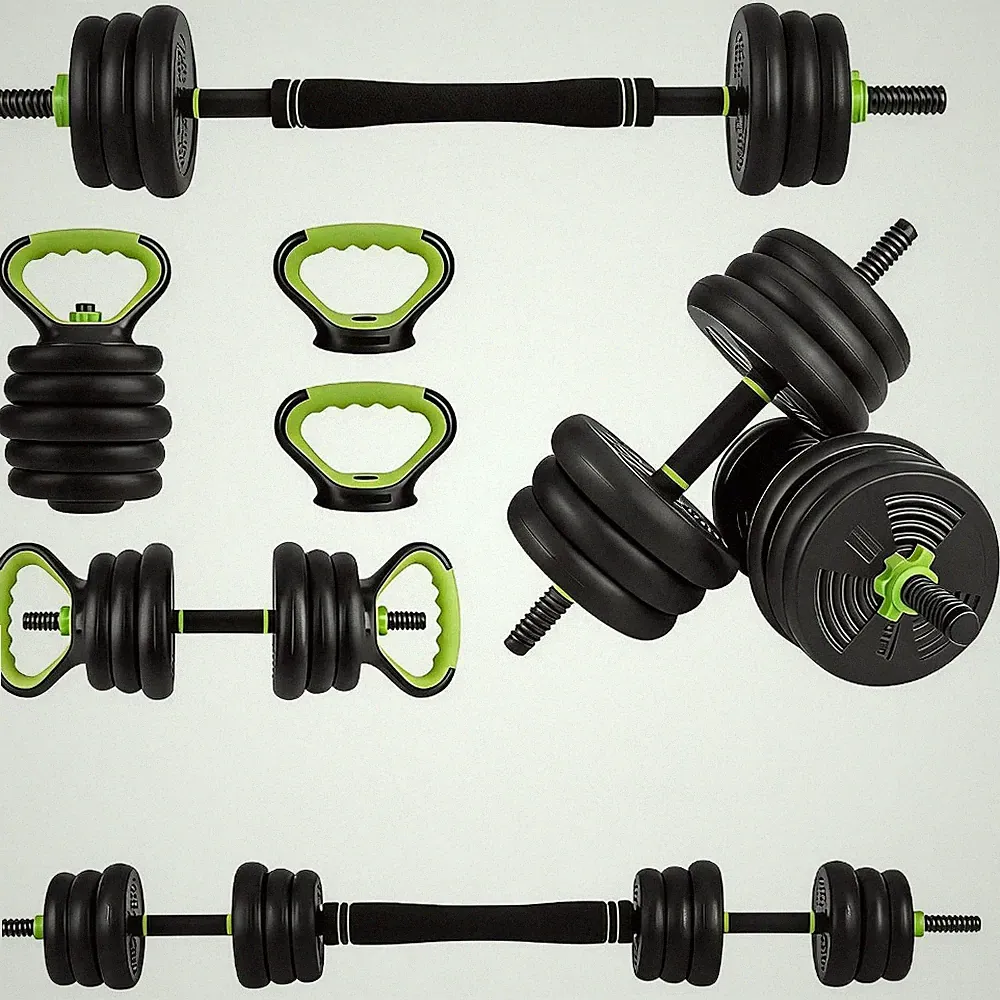 4 in 1 Adjustable Dumbbell Set 66 LBS Round Free Weights for Home Gym Workout