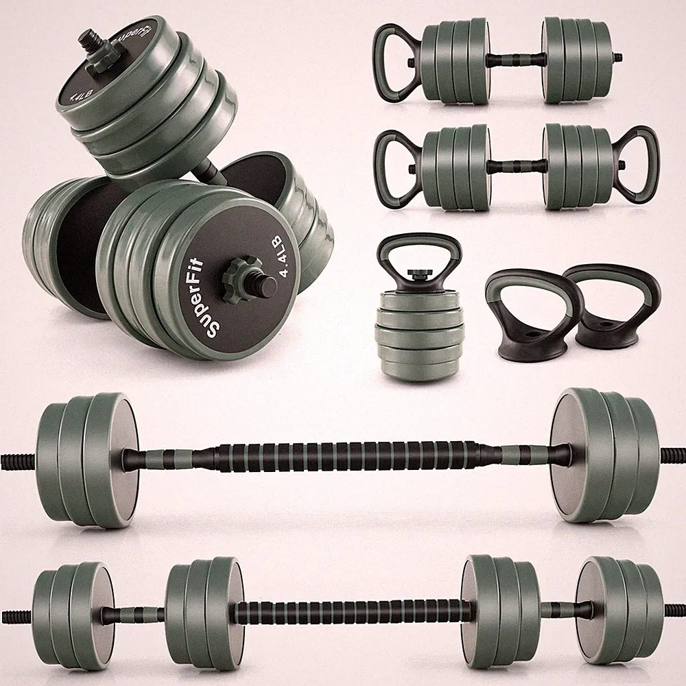 4 in 1 Adjustable Weight Dumbbell Set 47lbs Free Weight Set w/Connector Home Gym