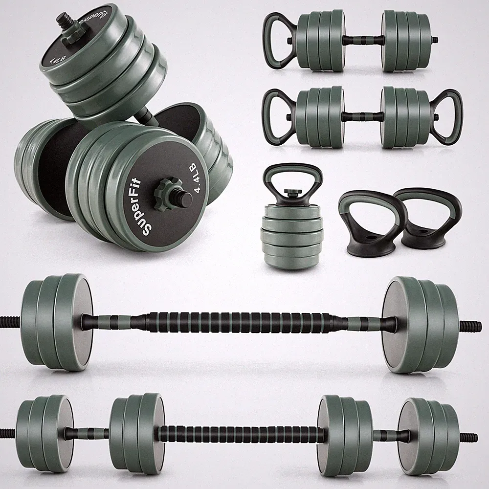 4 in 1 Adjustable Weight Dumbbell Set, Free Weight Set with Connector Home Gym