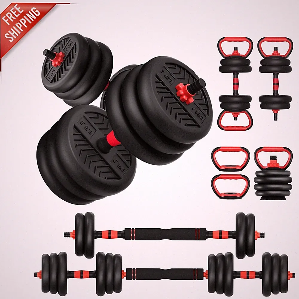 4-in-1 Adjustable Weights, 20/30/40/60/80lbs Dumbbells for Home Fitness