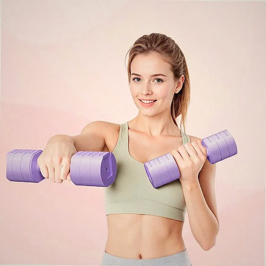 4-in-1 home dumbbells, unisex, adjustable from 1-4 kg.