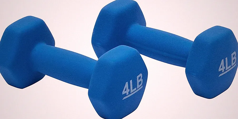 4 lb Neoprene Dumbbell Pair – Hand Weights for Exercise & Toning