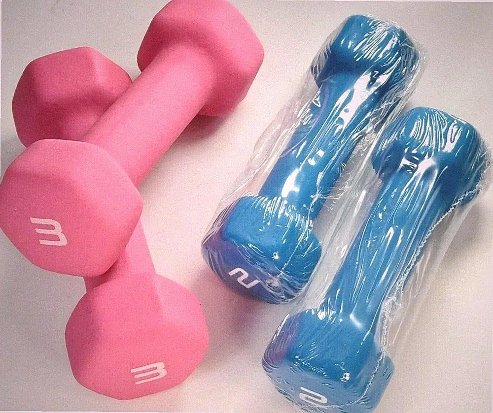 4 PC / 2 Sizes - CAP Barbell Neoprene Dumbbell Bundle 2x 2 LB & 2 x 3 LB