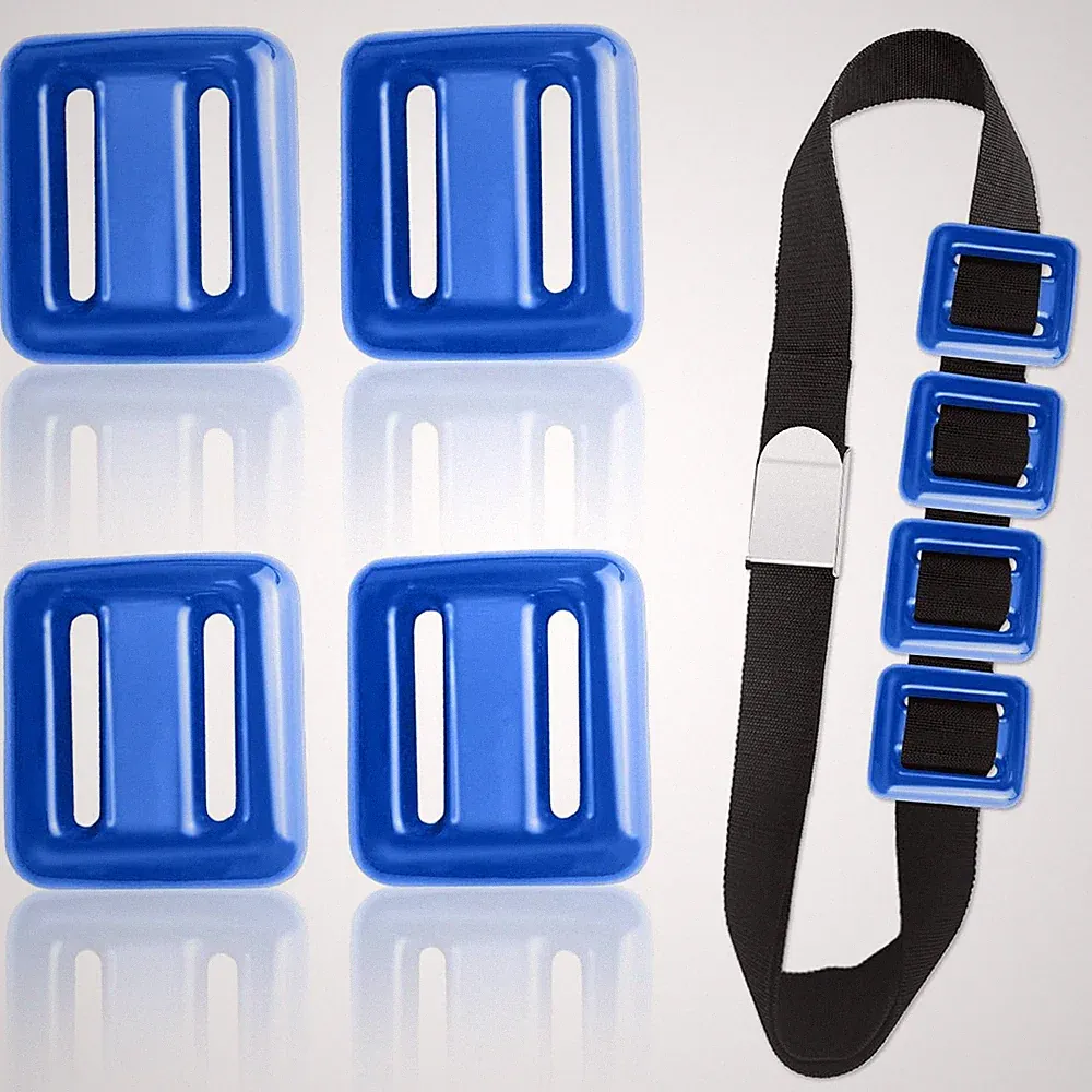 4 PCS 1.1LB Diving Weights, Blue Coated Diving Weight Block, Diving Weight Bl...