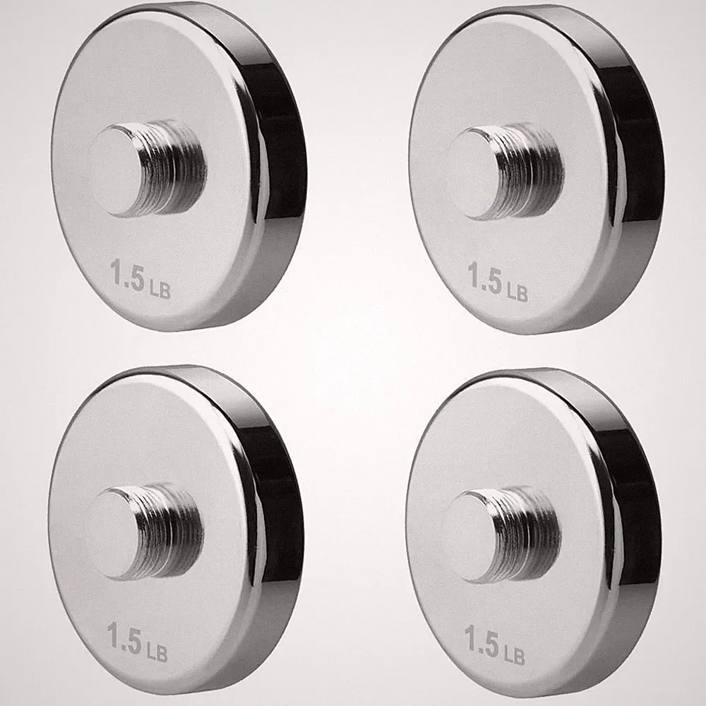 4 Pieces 1.5lb Weight Plates for 10lb Steel Dumbbells (Standard-Finish 4×1.5lb)