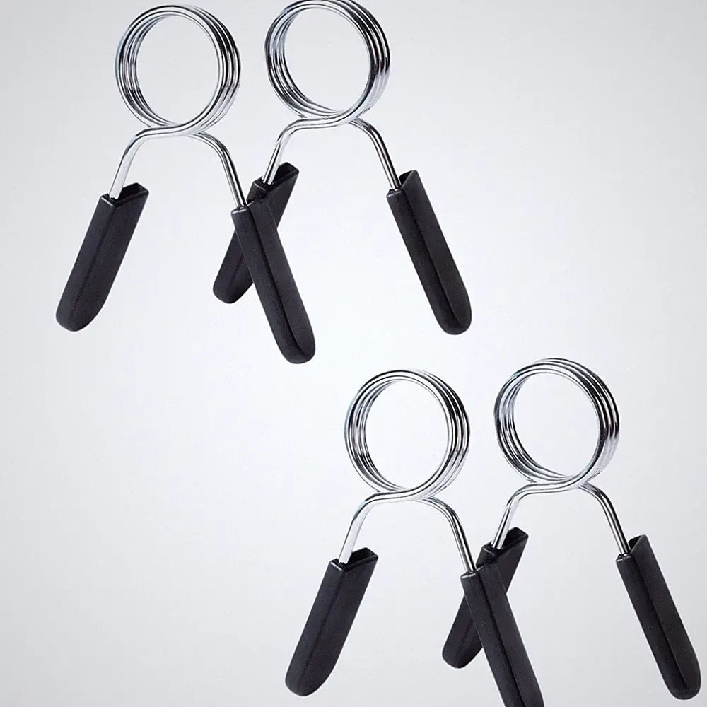 4×Spring Clip Collars 1 in Smooth Dumbbell Handle Standard Weightlifting Barbell