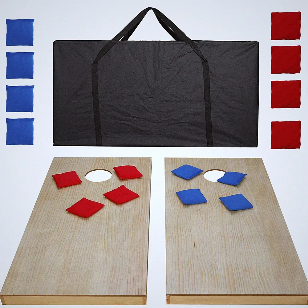 4 x 2FT Cornhole Bean Bag Toss Game Set Lawn Backyard Regulation Size Wooden