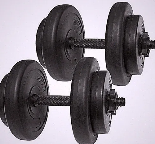 40 Pound All Purpose Vinyl Weight Dumbbell Set with 2.5 Pound and 7.5 Pound