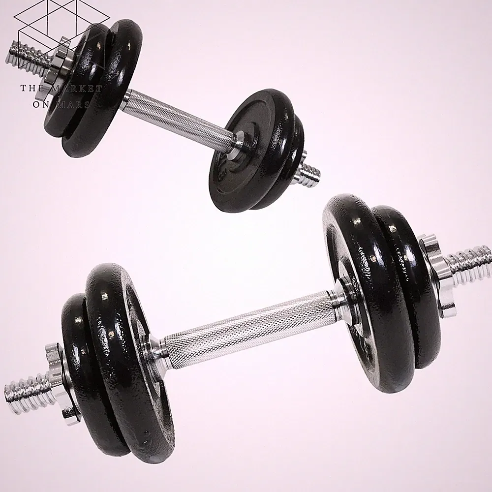 40Lb Adjustable Dumbbell Set, Chrome & Black ✅ 👈