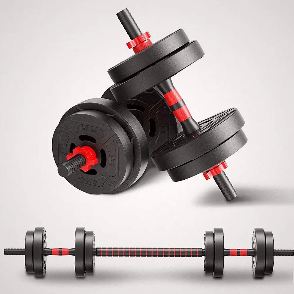 40lbs 2in1 Adjustable Dumbbell Set, MultiFunctional Changeable Dumbbell and B...