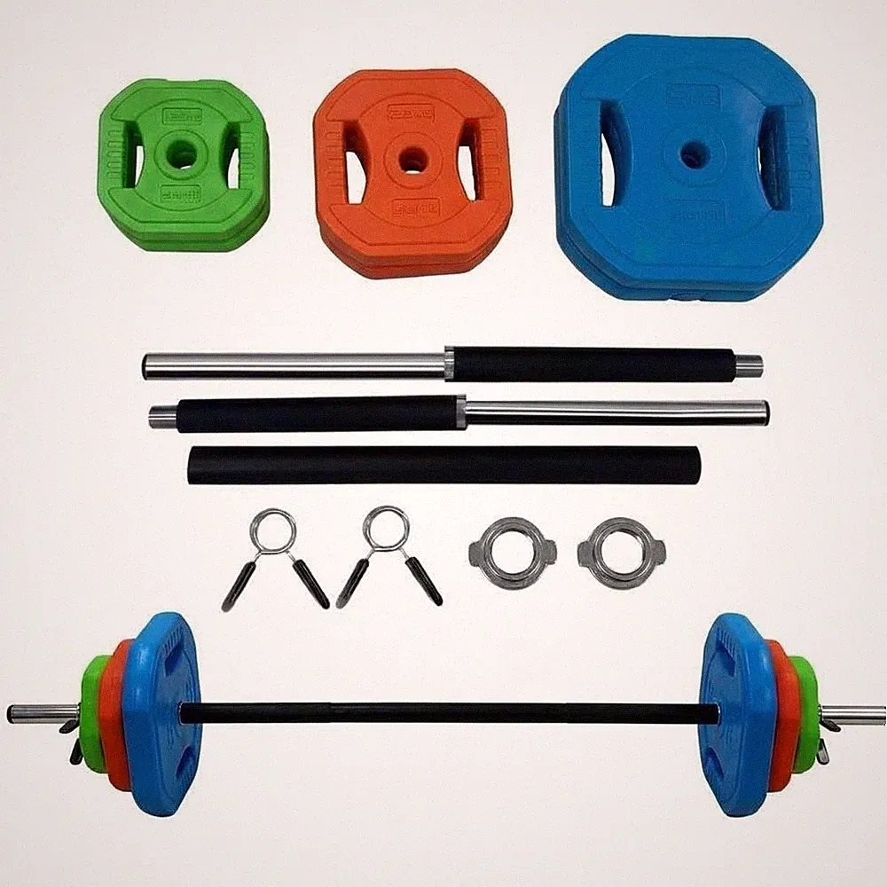 40Lbs Weights Barbell Weight Set Curl Bar with Weights Weight Set for Home Gym