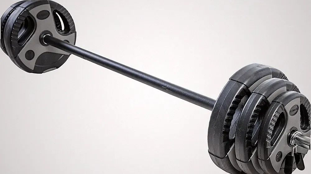 43 LB Barbell Weight Set for Home Gym with 55” Padded Bar, Adjustable Weights fo