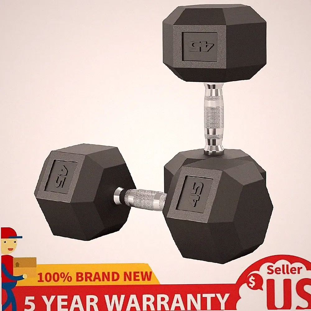 45LBS Hex Dumbbell Set ,Strength Training Hand Weights Dumbbells Pair ,Fitness