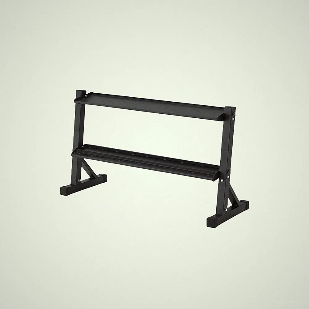 48" Kettlebell Storage Rack, 2-Tier Dumbbell and Kettlebell Rack for Home Gym...
