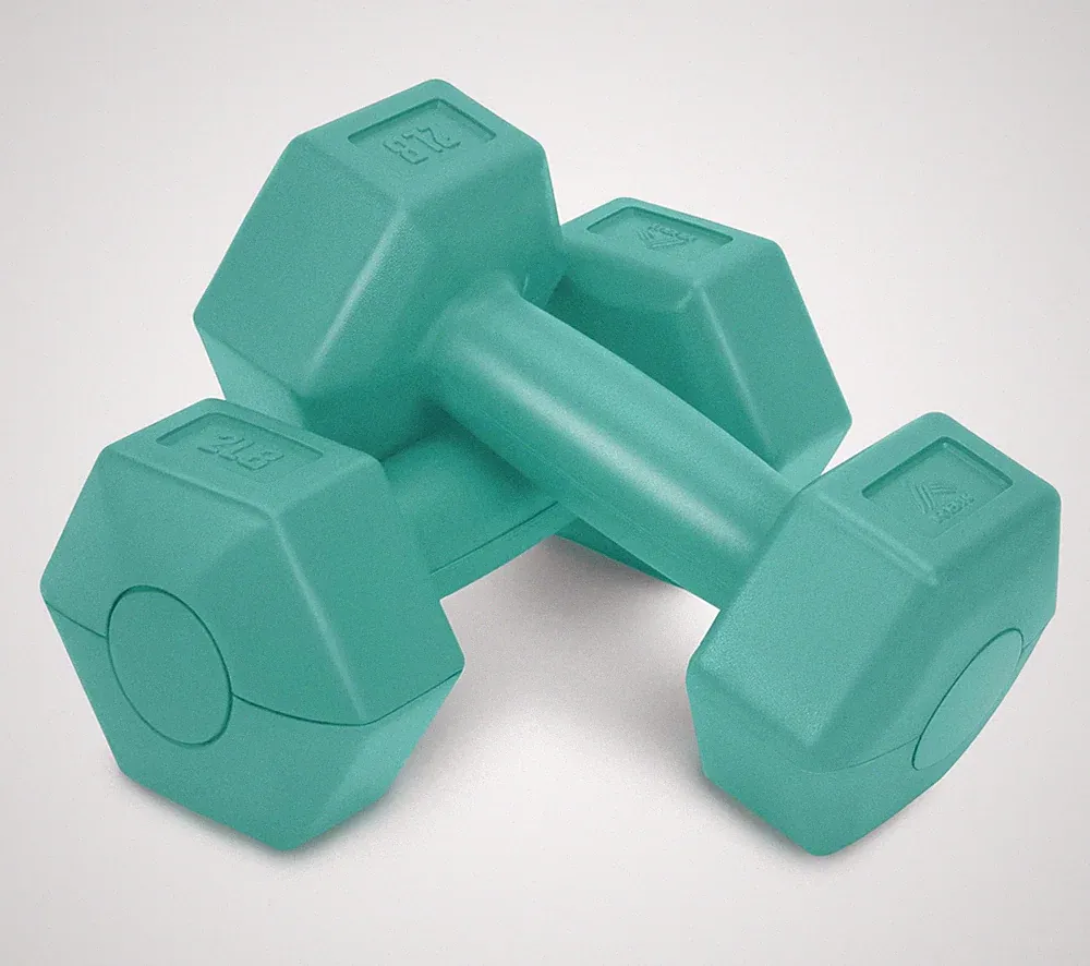 4lb Hex Dumbbell Set Compact Weight for Strength Training & Cardio