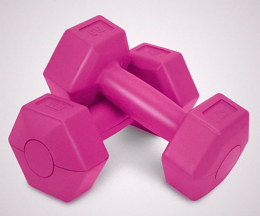 "4lb Hex Dumbbell Set Compact Weights for Strength Training and Cardio"