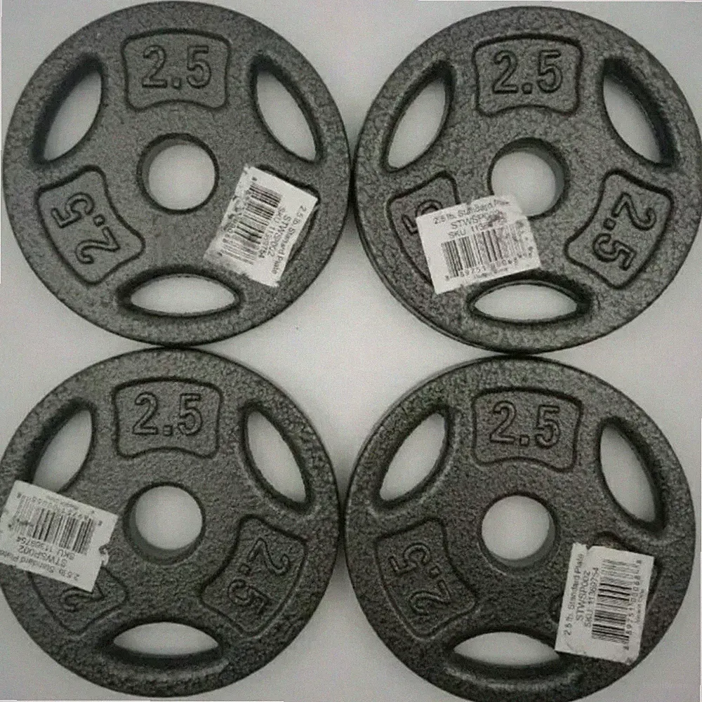 4x 2.5 Cap Barbell 2.5lbs 1”Standard Weight Plate Total 10 lb Cast Iron Dumbbell
