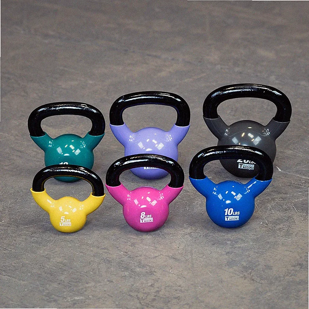 5-20 lb. Body-Solid Vinyl Dipped Kettlebell Set